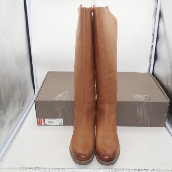 NEW Franco Sarto Meyer Wide Calf Tan Knee High Brown Leather Boot Women's 6 Wide - Picture 12 of 13